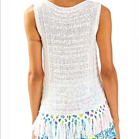 Lilly Pulitzer Luca fringe hem sweater tank - Picture 2 of 7